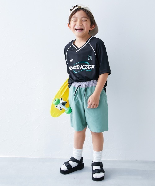 devirock(デビロック)の「シワになりにくい ウエスト切り替え ハーフパンツ(その他パンツ・キッズ・グリーン系/ベージュ系/スミクロ/ダークオリーブ/ブルーグレー/ダークオレンジ・160cm/150cm/140cm/130cm/120cm/110cm/100cm)」の11枚目の写真
