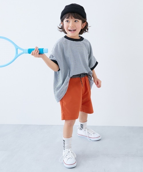 devirock(デビロック)の「シワになりにくい ウエスト切り替え ハーフパンツ(その他パンツ・キッズ・グリーン系/ベージュ系/スミクロ/ダークオリーブ/ブルーグレー/ダークオレンジ・160cm/150cm/140cm/130cm/120cm/110cm/100cm)」の12枚目の写真