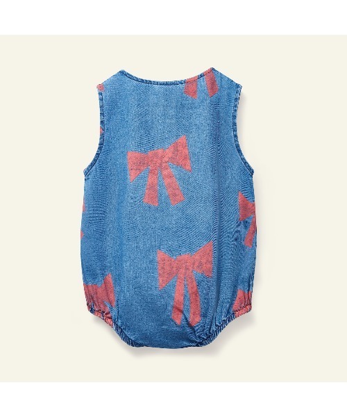 ★完売品★ 【BABY】リボン柄ロンパース 予約商品/66㎝-90㎝>リボン柄ロンパース | SQUSQU