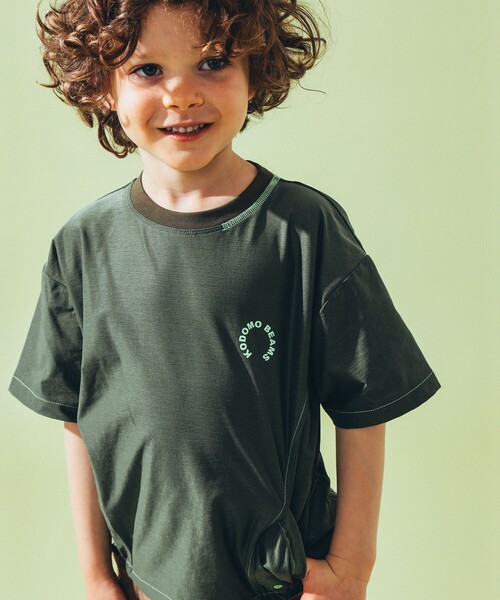 こども ビームス(コドモビームス)の「【UVカット/速乾】水陸両用 サイドポケット Tシャツ 2025SS(100~140cm)(Tシャツ/カットソー・キッズ・カーキ/オリーブ・100/110/120/130/140)」の1枚目の写真