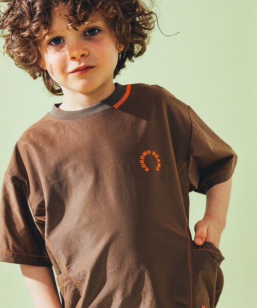 こども ビームス(コドモビームス)の「【UVカット/速乾】水陸両用 サイドポケット Tシャツ 2025SS(100~140cm)(Tシャツ/カットソー・キッズ・カーキ/オリーブ・100/110/120/130/140)」の2枚目の写真