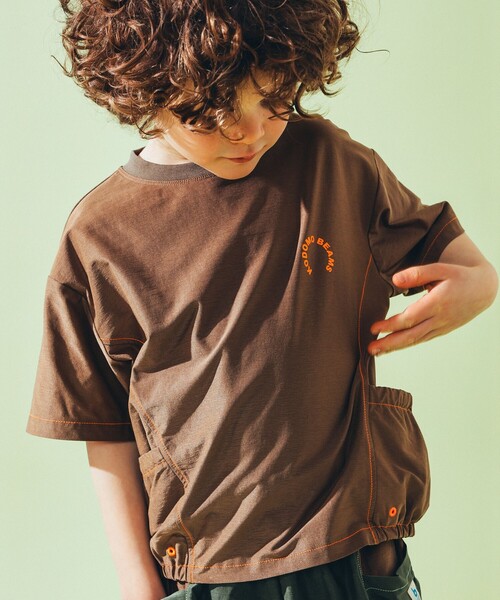 こども ビームス(コドモビームス)の「【UVカット/速乾】水陸両用 サイドポケット Tシャツ 2025SS(100~140cm)(Tシャツ/カットソー・キッズ・カーキ/オリーブ・100/110/120/130/140)」の4枚目の写真