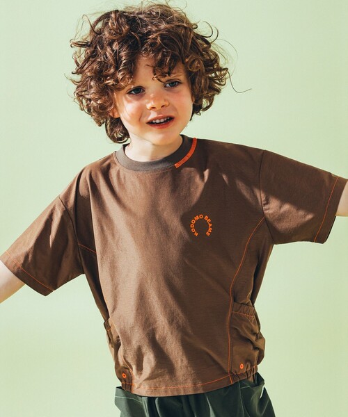 こども ビームス(コドモビームス)の「【UVカット/速乾】水陸両用 サイドポケット Tシャツ 2025SS(100~140cm)(Tシャツ/カットソー・キッズ・カーキ/オリーブ・100/110/120/130/140)」の6枚目の写真