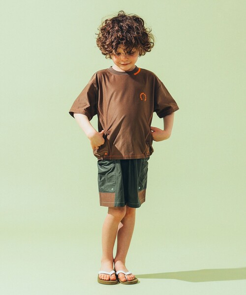 こども ビームス(コドモビームス)の「【UVカット/速乾】水陸両用 サイドポケット Tシャツ 2025SS(100~140cm)(Tシャツ/カットソー・キッズ・カーキ/オリーブ・100/110/120/130/140)」の8枚目の写真