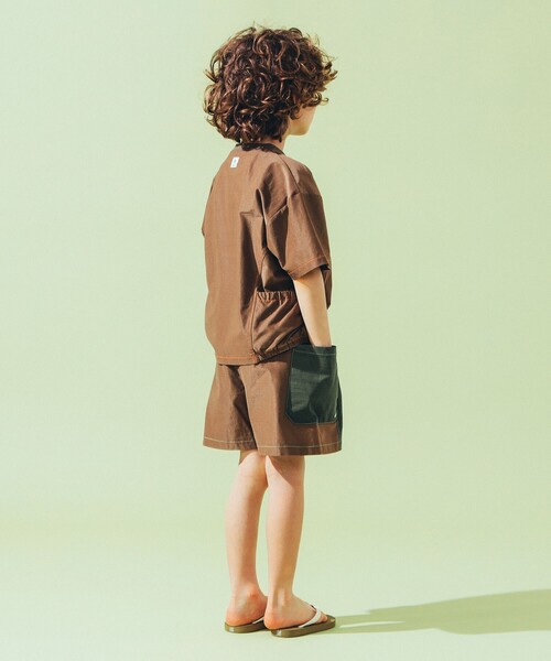 こども ビームス(コドモビームス)の「【UVカット/速乾】水陸両用 サイドポケット Tシャツ 2025SS(100~140cm)(Tシャツ/カットソー・キッズ・カーキ/オリーブ・100/110/120/130/140)」の10枚目の写真