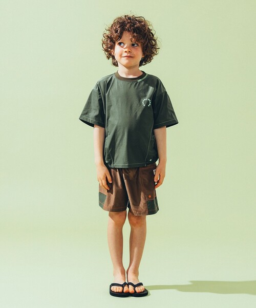 こども ビームス(コドモビームス)の「【UVカット/速乾】水陸両用 サイドポケット Tシャツ 2025SS(100~140cm)(Tシャツ/カットソー・キッズ・カーキ/オリーブ・100/110/120/130/140)」の13枚目の写真