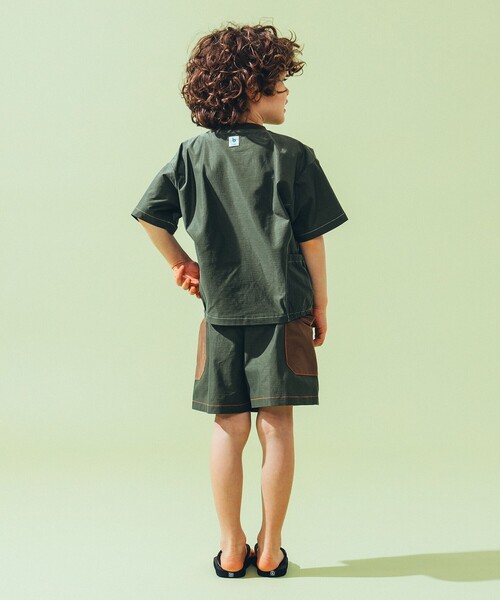 こども ビームス(コドモビームス)の「【UVカット/速乾】水陸両用 サイドポケット Tシャツ 2025SS(100~140cm)(Tシャツ/カットソー・キッズ・カーキ/オリーブ・100/110/120/130/140)」の15枚目の写真