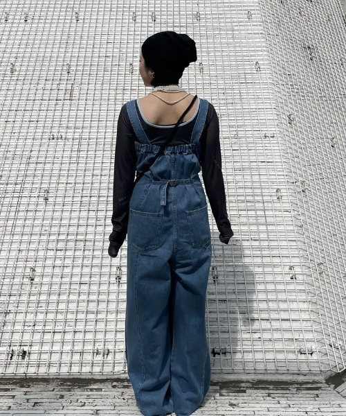 ROSE BUD（ローズバッド）の「DENIM TUCK COMBINASON（つなぎ/オールインワン・レディース・ネイビー/ブルー・S/M）」の16枚目の写真