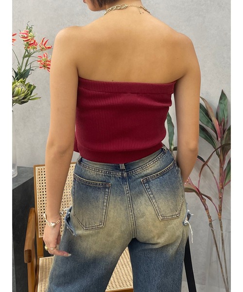 EVRIS（エヴリス）の「カットアウトワイドデニムパンツ（デニムパンツ・レディース・インディゴブルー/ライトブルー・MEDIUM/SMALL）」の8枚目の写真