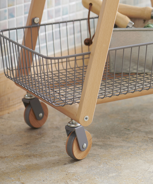 journal standard Furniture （ジャーナルスタンダードファニチャー）の「《WEB限定》【Mash/マッシュ】LIV carry basket wagon-M　バスケットワゴン（家具・レディース・ホワイト/チャコールグレー・FREE）」の7枚目の写真