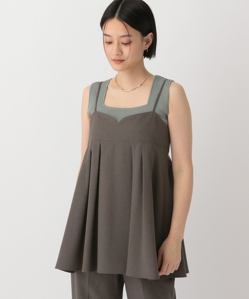 A part by（アパートバイ）の「リネンライクキャミソール（キャミソール・レディース・ライトグリーン/チャコールグレー/ライトベージュ・FREE）」の8枚目の写真