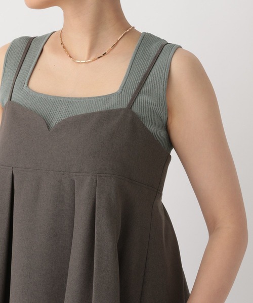 A part by（アパートバイ）の「リネンライクキャミソール（キャミソール・レディース・ライトグリーン/チャコールグレー/ライトベージュ・FREE）」の15枚目の写真