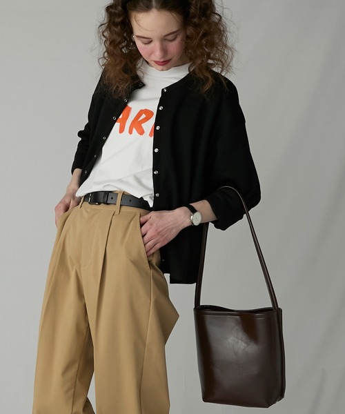 BONLECILL Marche(ボンルシールマルシェ)の「【BONLECILL Marche】《ショルダーポーチ付き》ワンハンドル バケットショルダーバッグ(ショルダーバッグ・レディース・ブラック/ブラウン/レッド/キャメル・FREE)」の12枚目の写真