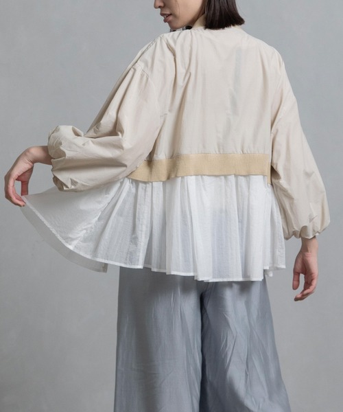 MARECHAL TERRE マルシャルテル　ミリタリーバルーンスリーブブルゾン セール】ミリタリーバルーンスリーブブルゾン（ブルゾン）｜MARECHAL