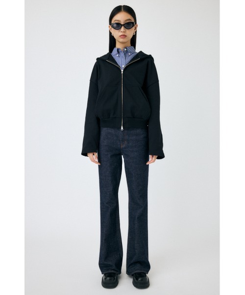 MOUSSY(マウジー)の「ZIP UP フ―ディー(スウェット・レディース・杢グレー/ブラック・FREE)」の3枚目の写真