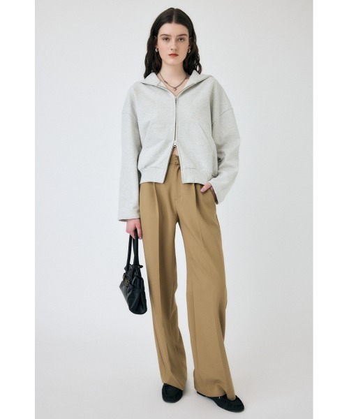 MOUSSY(マウジー)の「ZIP UP フ―ディー(スウェット・レディース・杢グレー/ブラック・FREE)」の9枚目の写真
