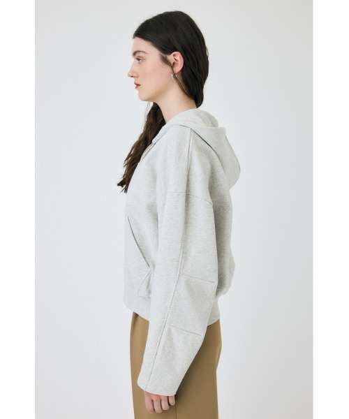 MOUSSY(マウジー)の「ZIP UP フ―ディー(スウェット・レディース・杢グレー/ブラック・FREE)」の14枚目の写真