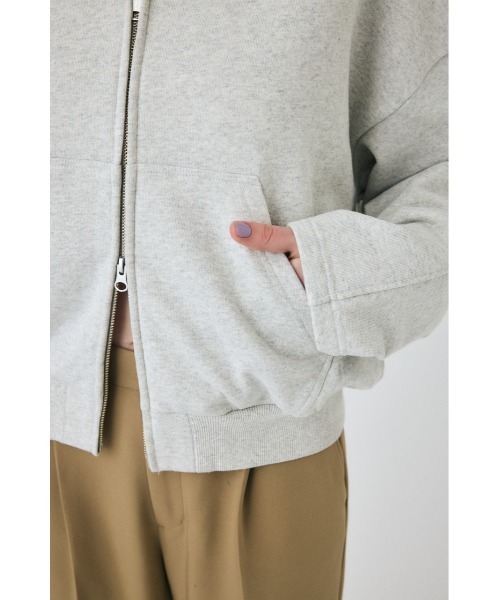 MOUSSY(マウジー)の「ZIP UP フ―ディー(スウェット・レディース・杢グレー/ブラック・FREE)」の18枚目の写真