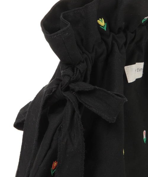 tiny tiny（ティニーティニー）の「刺繍リボントートバッグ[tiny tiny(ティニーティニー)]（トートバッグ・レディース・パープル/アイボリー/ブラック・0）」の7枚目の写真