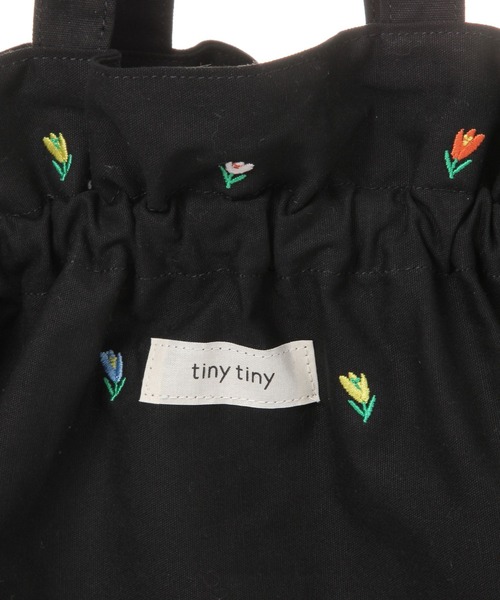 tiny tiny（ティニーティニー）の「刺繍リボントートバッグ[tiny tiny(ティニーティニー)]（トートバッグ・レディース・パープル/アイボリー/ブラック・0）」の8枚目の写真