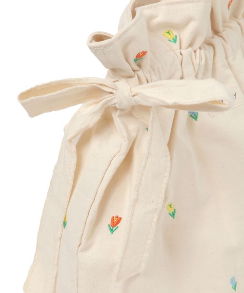 tiny tiny（ティニーティニー）の「刺繍リボントートバッグ[tiny tiny(ティニーティニー)]（トートバッグ・レディース・パープル/アイボリー/ブラック・0）」の12枚目の写真