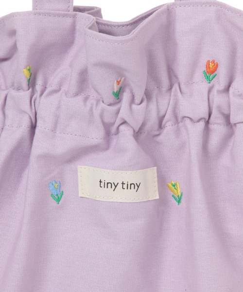 tiny tiny（ティニーティニー）の「刺繍リボントートバッグ[tiny tiny(ティニーティニー)]（トートバッグ・レディース・パープル/アイボリー/ブラック・0）」の15枚目の写真
