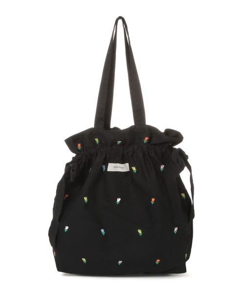 tiny tiny（ティニーティニー）の「刺繍リボントートバッグ[tiny tiny(ティニーティニー)]（トートバッグ・レディース・パープル/アイボリー/ブラック・0）」の19枚目の写真