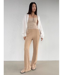 【DIDOT.】リンクルセンタープレスフレアパンツ