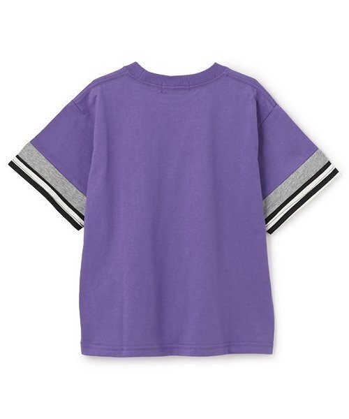 XLARGE KIDS（エクストララージキッズ）の「【人気商品再入荷】【直営店で取り扱い無し】袖レイヤード風半袖Tシャツ（Tシャツ/カットソー・キッズ・ホワイト/レッド/パープル・100cm/110cm/120cm/130cm/140cm）」の4枚目の写真