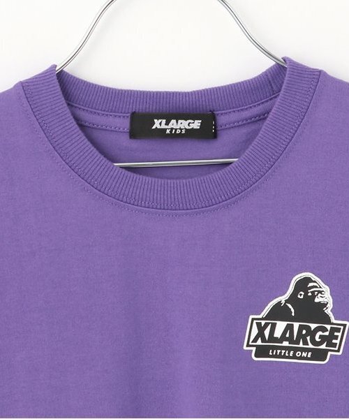 XLARGE KIDS（エクストララージキッズ）の「【人気商品再入荷】【直営店で取り扱い無し】袖レイヤード風半袖Tシャツ（Tシャツ/カットソー・キッズ・ホワイト/レッド/パープル・100cm/110cm/120cm/130cm/140cm）」の5枚目の写真