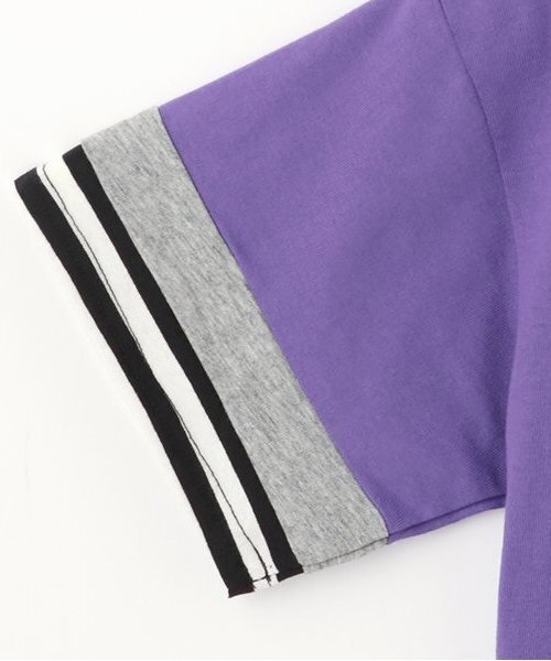 XLARGE KIDS（エクストララージキッズ）の「【人気商品再入荷】【直営店で取り扱い無し】袖レイヤード風半袖Tシャツ（Tシャツ/カットソー・キッズ・ホワイト/レッド/パープル・100cm/110cm/120cm/130cm/140cm）」の7枚目の写真