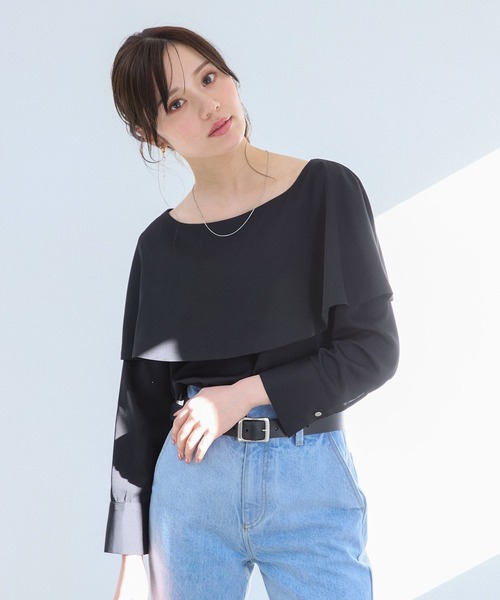 Andemiu(アンデミュウ)の「オフショルブラウス325564(シャツ/ブラウス・レディース・ブラック/オフホワイト/ブルー・FREE)」の3枚目の写真