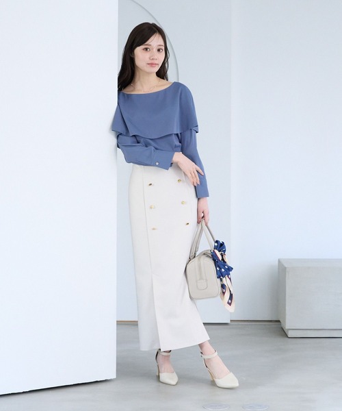 Andemiu(アンデミュウ)の「オフショルブラウス325564(シャツ/ブラウス・レディース・ブラック/オフホワイト/ブルー・FREE)」の6枚目の写真