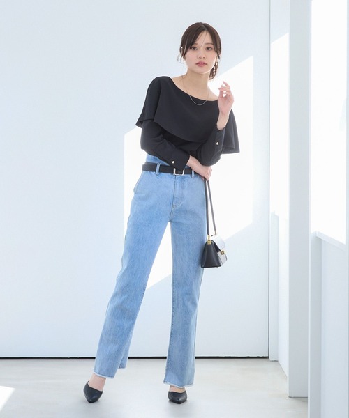 Andemiu(アンデミュウ)の「オフショルブラウス325564(シャツ/ブラウス・レディース・ブラック/オフホワイト/ブルー・FREE)」の9枚目の写真