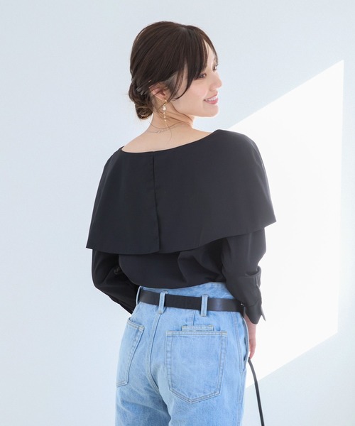 Andemiu(アンデミュウ)の「オフショルブラウス325564(シャツ/ブラウス・レディース・ブラック/オフホワイト/ブルー・FREE)」の10枚目の写真