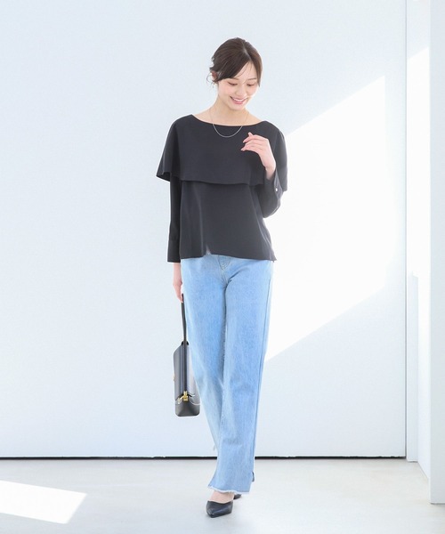 Andemiu(アンデミュウ)の「オフショルブラウス325564(シャツ/ブラウス・レディース・ブラック/オフホワイト/ブルー・FREE)」の11枚目の写真