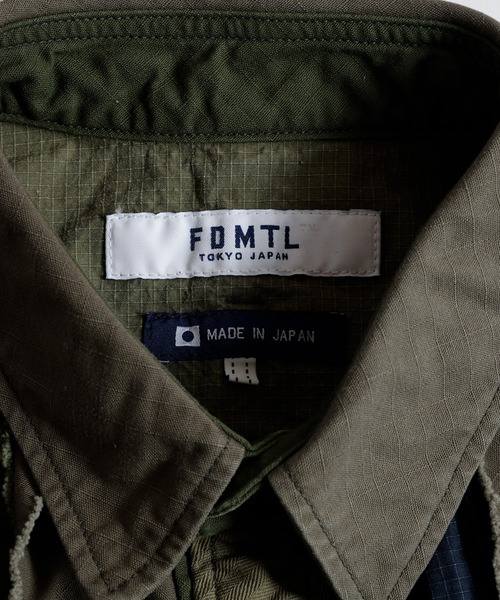 FDMTL（ファンダメンタル）の「FDMTL/ファンダメンタル/OBI STRIPE SHIRT RINSE（シャツ/ブラウス・メンズ・カーキ・4/3/2）」の3枚目の写真