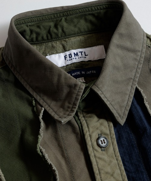 FDMTL（ファンダメンタル）の「FDMTL/ファンダメンタル/OBI STRIPE SHIRT RINSE（シャツ/ブラウス・メンズ・カーキ・4/3/2）」の4枚目の写真