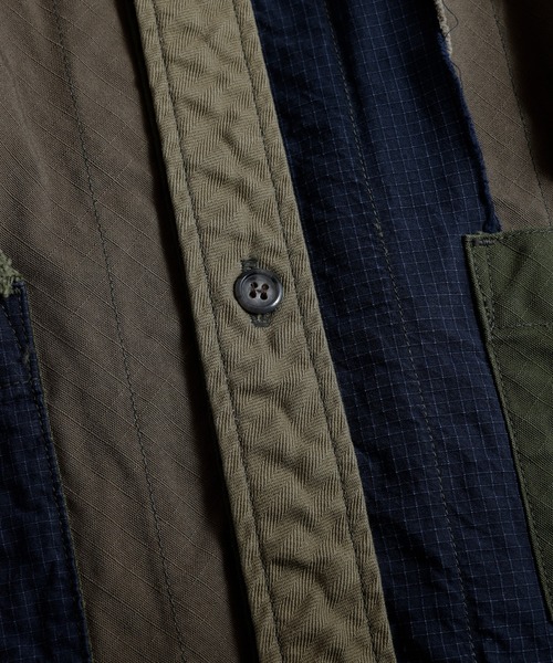 FDMTL（ファンダメンタル）の「FDMTL/ファンダメンタル/OBI STRIPE SHIRT RINSE（シャツ/ブラウス・メンズ・カーキ・4/3/2）」の5枚目の写真