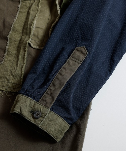 FDMTL（ファンダメンタル）の「FDMTL/ファンダメンタル/OBI STRIPE SHIRT RINSE（シャツ/ブラウス・メンズ・カーキ・4/3/2）」の6枚目の写真