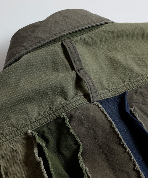 FDMTL（ファンダメンタル）の「FDMTL/ファンダメンタル/OBI STRIPE SHIRT RINSE（シャツ/ブラウス・メンズ・カーキ・4/3/2）」の8枚目の写真