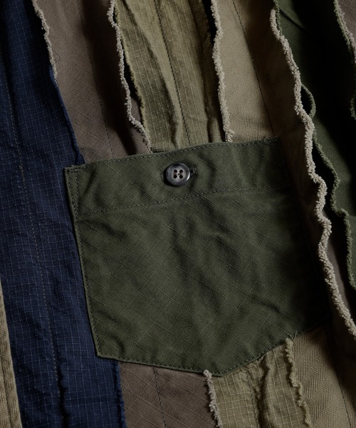 FDMTL（ファンダメンタル）の「FDMTL/ファンダメンタル/OBI STRIPE SHIRT RINSE（シャツ/ブラウス・メンズ・カーキ・4/3/2）」の9枚目の写真