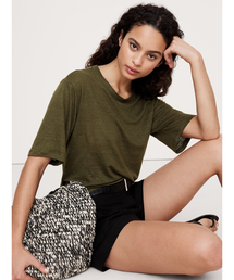 リラックス リネン Tシャツ