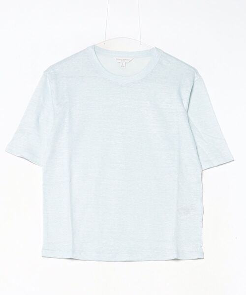 Banana Republic（バナナリパブリック）の「リラックス リネン Tシャツ（Tシャツ/カットソー・レディース・カーキ/ブラック/イエロー/グリーン/ホワイト×ブルー/ブルー/ブラック系その他・M/L/S/XS）」の9枚目の写真