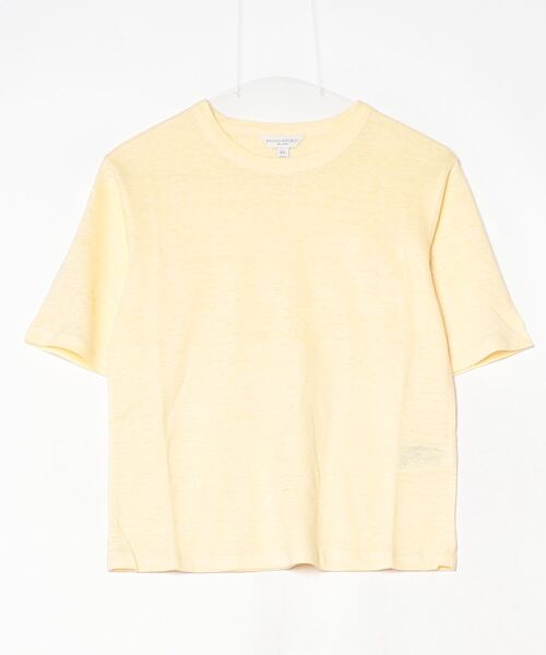 Banana Republic（バナナリパブリック）の「リラックス リネン Tシャツ（Tシャツ/カットソー・レディース・カーキ/ブラック/イエロー/グリーン/ホワイト×ブルー/ブルー/ブラック系その他・M/L/S/XS）」の11枚目の写真