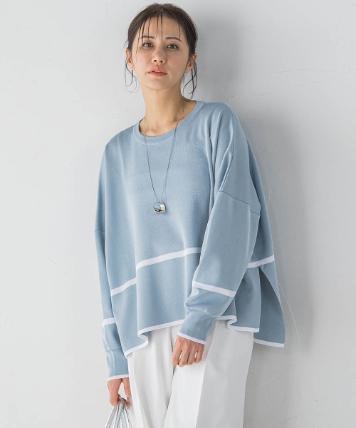 LAUTREAMONT / ロートレアモン 艶感ボーダーニット≪手洗い可能≫ 艶感ボーダーニット≪手洗い可能≫ | ロートレアモン