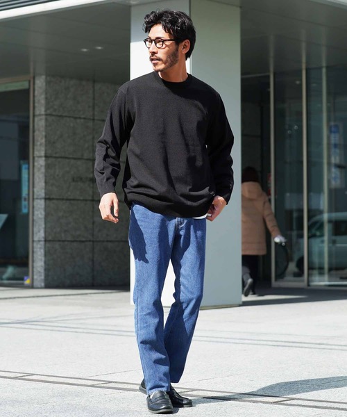 jiggys shop（ジギーズショップ）の「タンブラー乾燥対応 クルーネック ドライタッチ タフニットセーター（ニット/セーター・メンズ・ブルー系その他/グレー系その他2/ネイビー/ライトグレー/グレー系その他/ブラック/オフホワイト/チャコールグレー・SMALL/X-LARGE/MEDIUM/LARGE）」の14枚目の写真