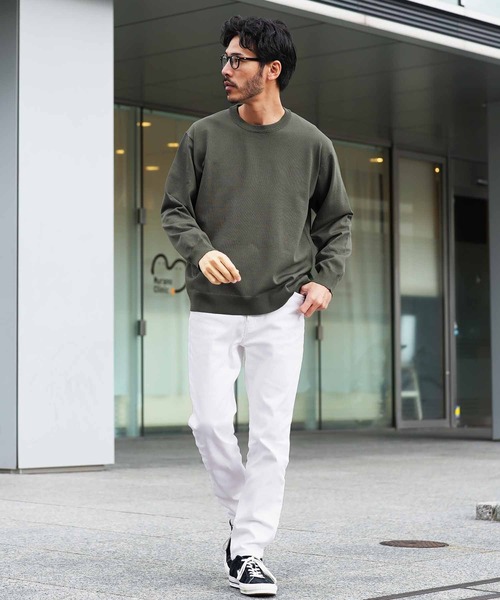 jiggys shop（ジギーズショップ）の「タンブラー乾燥対応 クルーネック ドライタッチ タフニットセーター（ニット/セーター・メンズ・ブルー系その他/グレー系その他2/ネイビー/ライトグレー/グレー系その他/ブラック/オフホワイト/チャコールグレー・SMALL/X-LARGE/MEDIUM/LARGE）」の16枚目の写真