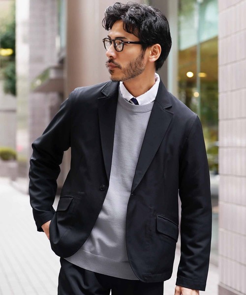 jiggys shop（ジギーズショップ）の「タンブラー乾燥対応 クルーネック ドライタッチ タフニットセーター（ニット/セーター・メンズ・ブルー系その他/グレー系その他2/ネイビー/ライトグレー/グレー系その他/ブラック/オフホワイト/チャコールグレー・SMALL/X-LARGE/MEDIUM/LARGE）」の19枚目の写真