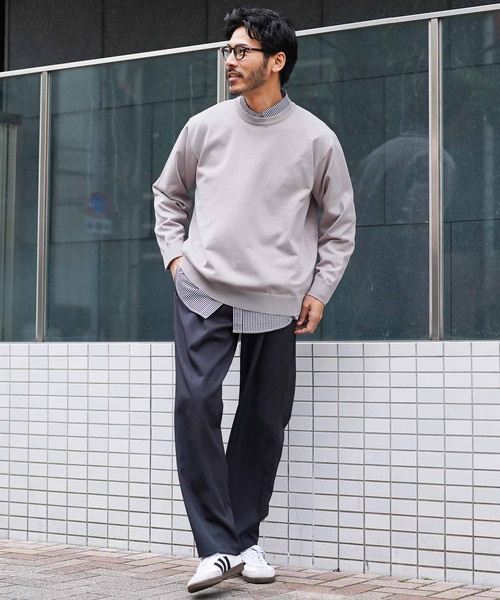 jiggys shop（ジギーズショップ）の「タンブラー乾燥対応 クルーネック ドライタッチ タフニットセーター（ニット/セーター・メンズ・ブルー系その他/グレー系その他2/ネイビー/ライトグレー/グレー系その他/ブラック/オフホワイト/チャコールグレー・SMALL/X-LARGE/MEDIUM/LARGE）」の21枚目の写真